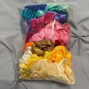 22 Hair silk satin elastic Scrunchies